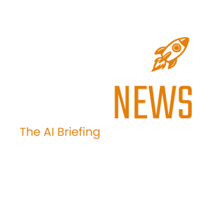 Logo mit dem Text 'NEWS' und einem Raketen-Icon, darunter der Untertitel 'The AI Briefing'.