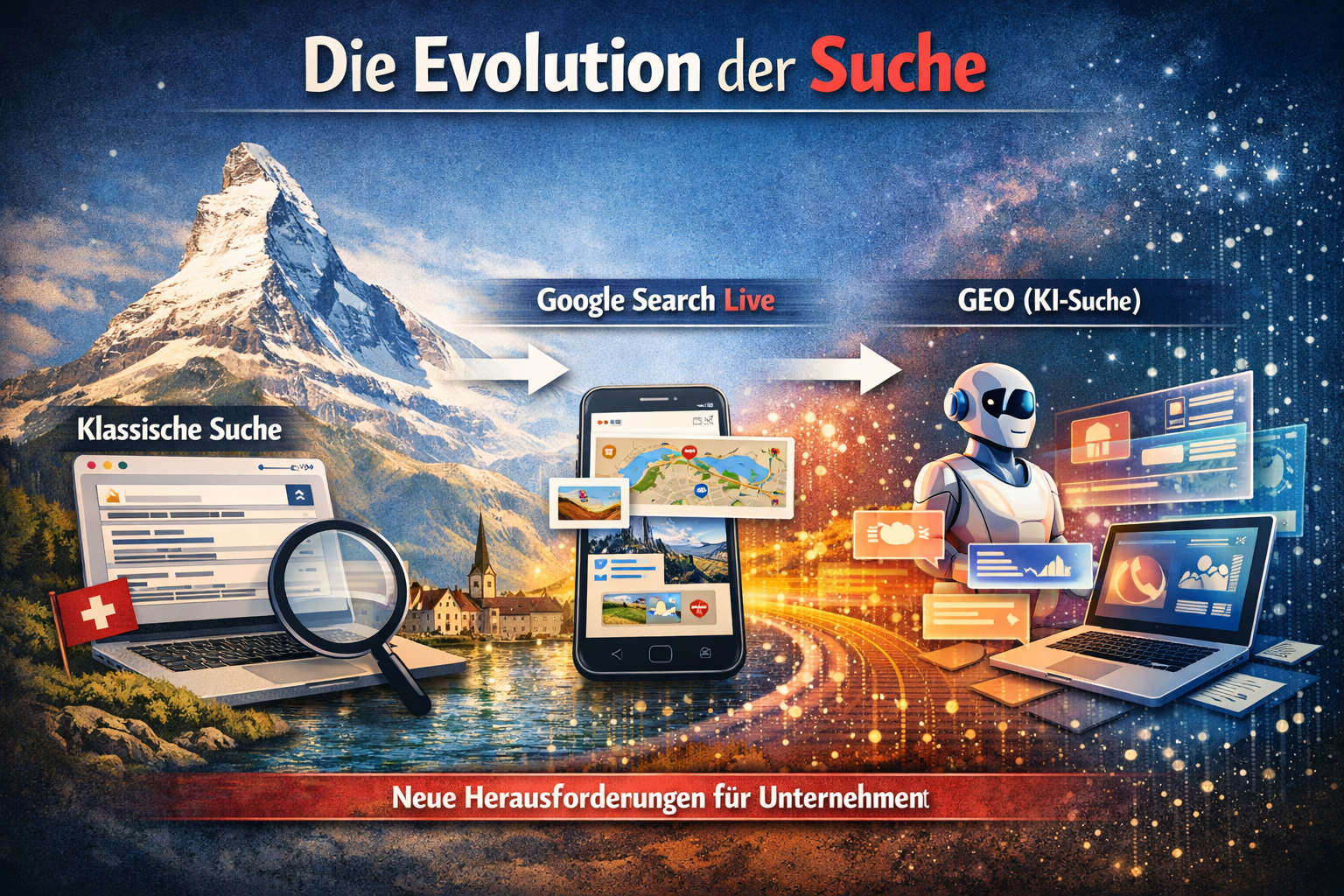 Die Evolution der Suche: Strategische Neuausrichtung für Schweizer Unternehmen im Zeitalter von Google Search Live und Generative Engine Optimization